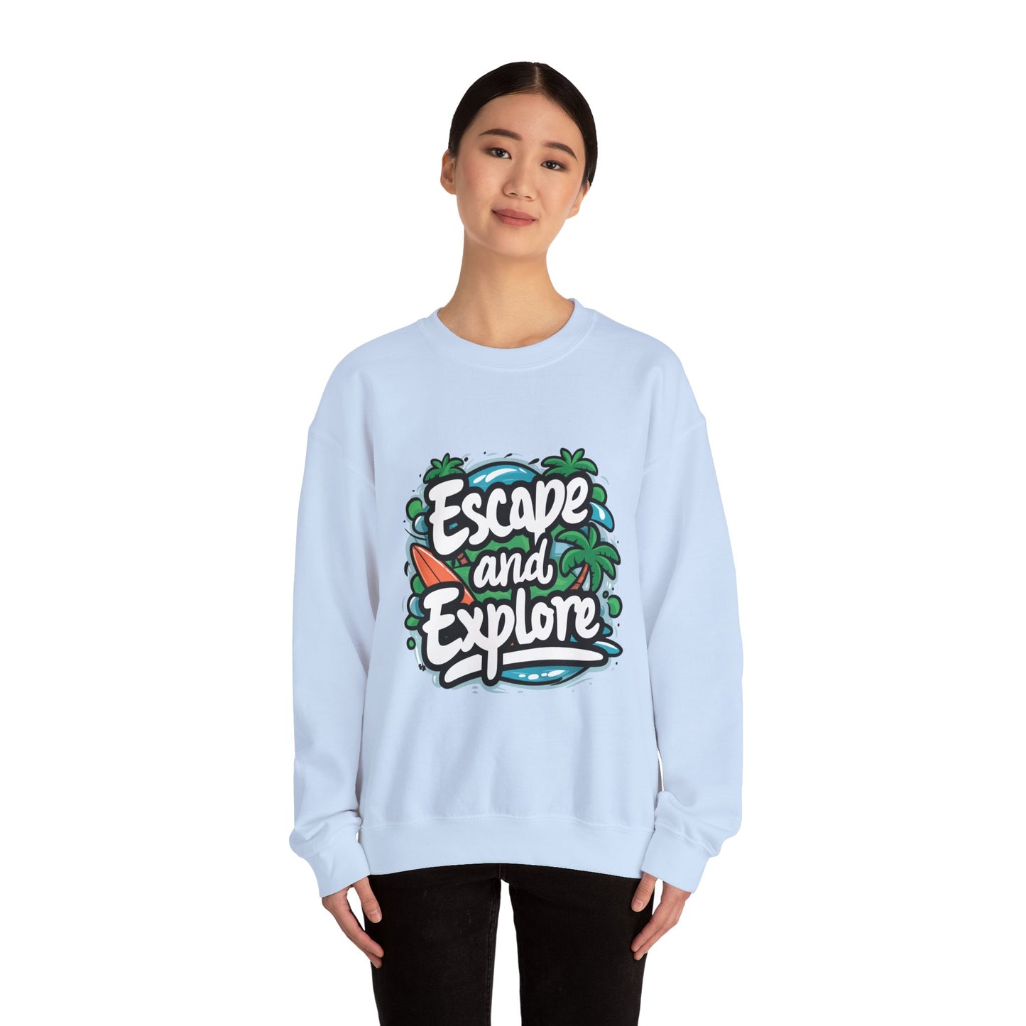 Escape and Explore Crewneck Sweatshirt - Unisex Heavy Blend™