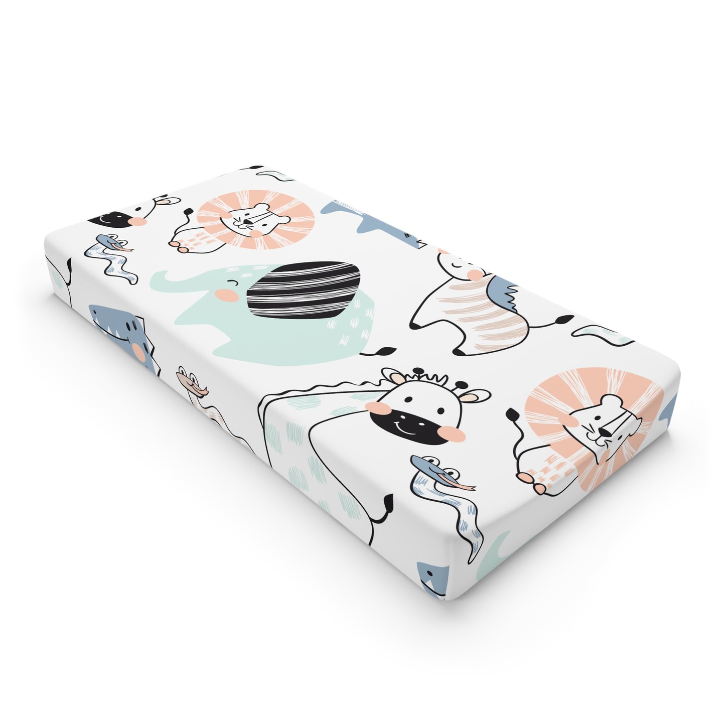 Adorable Animal Print Baby Changing Pad Cover - Soft & Stylish Nursery Essential