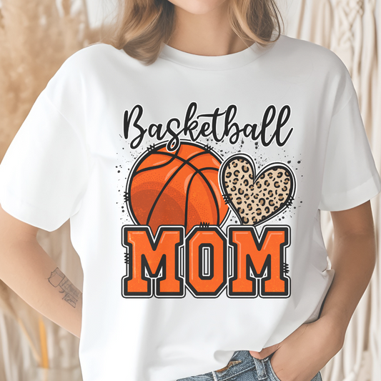 Basketball Mom Garment-Dyed T-Shirt | Cute Sports Tee for Moms