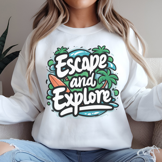 Escape and Explore Crewneck Sweatshirt - Unisex Heavy Blend™