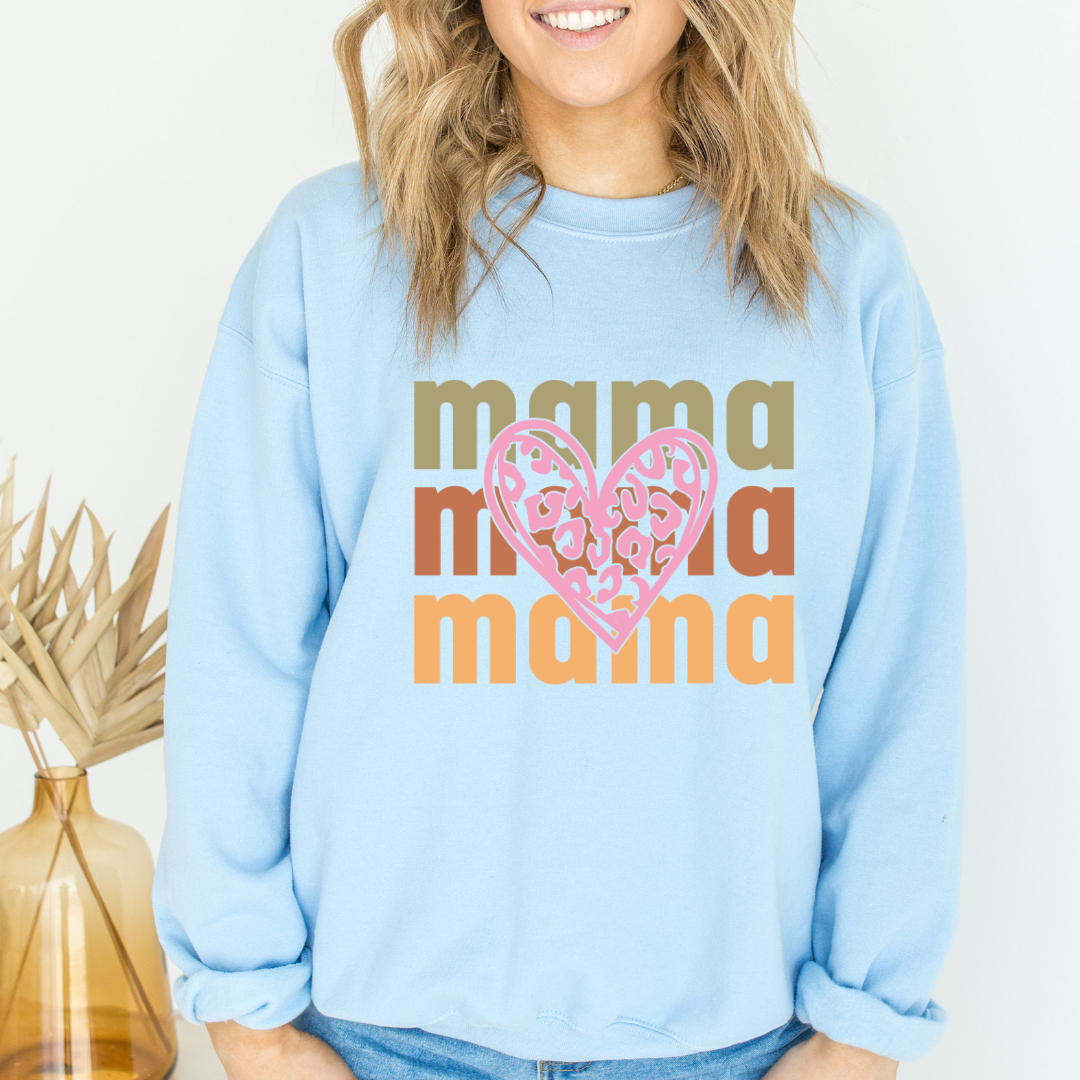 Mama Love Crewneck Sweatshirt - Cozy Pullover for Moms
