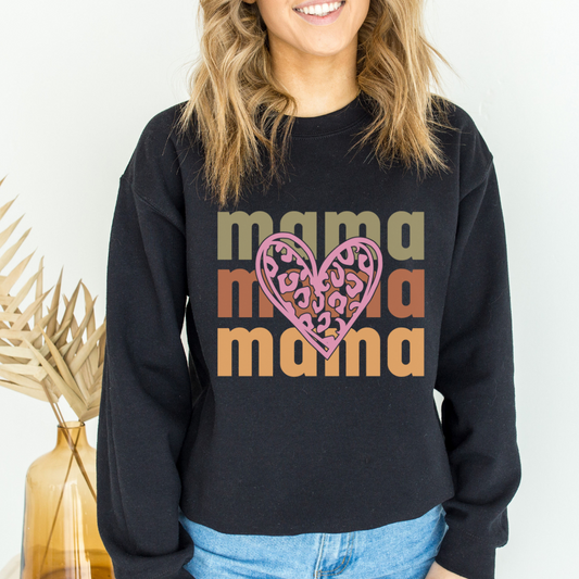Mama Love Crewneck Sweatshirt - Cozy Pullover for Moms